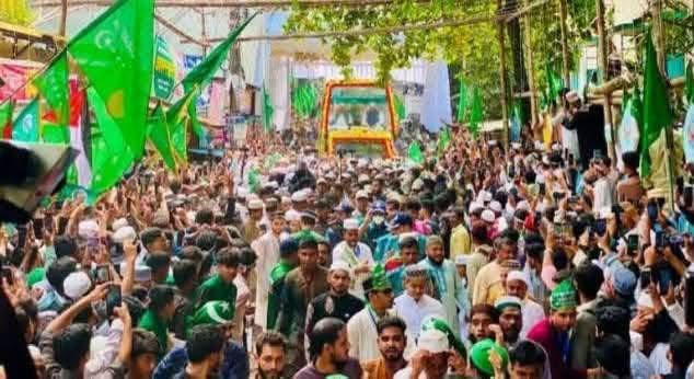 পাখির চোখে চট্টগ্রামের মুরাদপুরে ঈদে মিলাদুন্নবী উপলক্ষে জসনে জুলুস